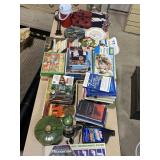 Office supplies, greeting cards vintage, books,