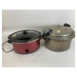 Pressure cooker, with instructions, appears to