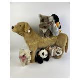 Stuffed animals, most appear to have the