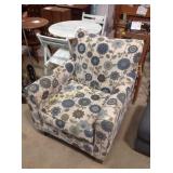 Upholstered armchair. Some stains. 35"h x 34"w x