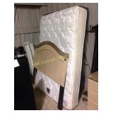 Full bed frame, headboard, and mattress set