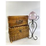 Candle holder, blown glass art, decorative