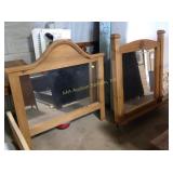 Two mirrors and a shell decorated wall plaque.