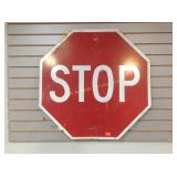 Road sign, stop, well worn