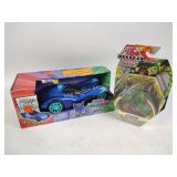 PJ Masks cat light up race car, Bakugan Geogan