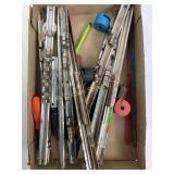 Tools, socket rail organizers, variety of sizes,