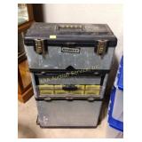 Stanley stacking toolbox on  cart