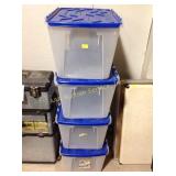 Storage totes, qty 4