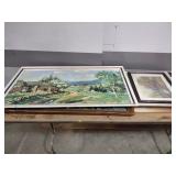 Assortment of framed pictures