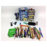 Pens, pencils, markers, Stars, miniature s