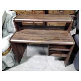 Press wood office desk. 36"h x 41.25"w x 22.5"d