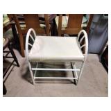 Vanity stool. 22"h x 19.5"w x 14"d