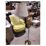 Floor lamp, stained shade