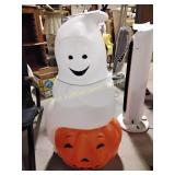 Blow mold, Halloween,  ghost with pumpkin