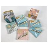 Pen and paper notepads, and storage tote, new