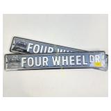 Jeep four wheel drive Metal signs, with 2, new in