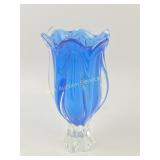 Handmade vase, glass Bohemia Czech republic items