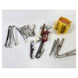 Kitchen ware, nut picks, nutcrackers, bottle