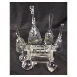 Glass bells, misc,