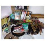 Aluminum pot, brass log pail, new duster, jumbo