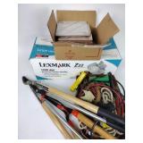 Lexmark Z22 printer, tile, hedge clippers, jumper