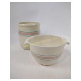 McCoy pieces, 2 quart mixing bowl cracked, crock