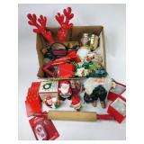 Christmas ornaments, some of the original box,