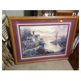 Framed and matted picture , artist signed