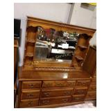 Dress with mirror, some scratches, markings, 64 x