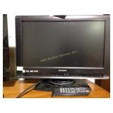 Sylvania 19in tv with remote, untested