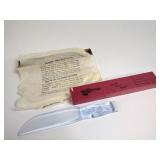 Depression glass fruit knife