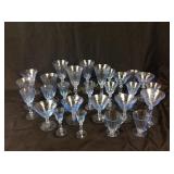 Cambridge glass Caprice moonlight blue stemware