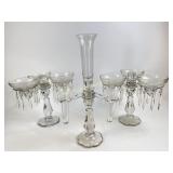 Cambridge glass assembled garniture set: