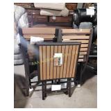 3pc bistro set, 2 chairs and table, scuff marks,