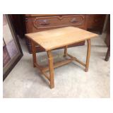 Small oak table. The top is warped with finish