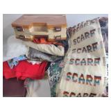 Fabric pieces, thread, comforter