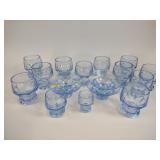 Cambridge moonlight blue Georgian tumblers &