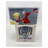 Apple machine in original box, trifle bowl set an