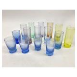miniature glasses, various colors