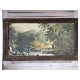 Framed landscape art, frame measures