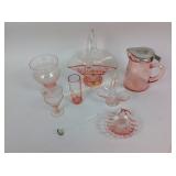 Pink depression glass incl. Cambridge