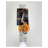 Fiskars scissors, razor edge shears, acrylic