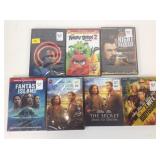 Movie DVDs including Spiral, Angry Birds 2,