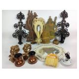 Wall candle holders, beer stein wood  cut out,