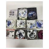 PlayStation games including madden 98, NFL blitz,