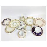 Antique porcelain plates incl. Limoges - some