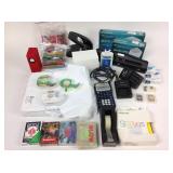 Office supplies, envelopes, micro SD cards,