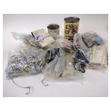 Curtain hanging hardware, spice racks, lamp,