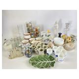 Variety of cups and saucers, floral pattern