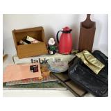 Tool tray organizer, wooden shoe shine box, wooden